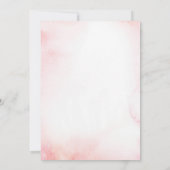 水彩ピンク金ゴールド牡丹フローラブライダルブランチ 招待状 (裏面)