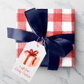 水彩ピンク ギフトタグ