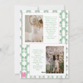 水彩ピンク&グリーンクリスマスガーランドの写真 シーズンカード (裏面)