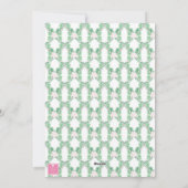 水彩ピンク&グリーンクリスマスガーランドの写真 シーズンカード (裏面)