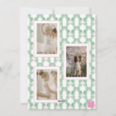 水彩ピンク&グリーンクリスマスガーランドの写真 シーズンカード (裏面)