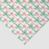 水彩ピンク&グリーンコケット弓 薄葉紙 (詳細)