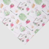 水彩ピンク&グリーンゴルフカート大会 薄葉紙 (詳細)