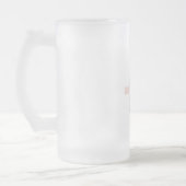 水彩ピンク&グレーパイナップル |お名前 フロストグラスビールジョッキ (左)