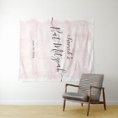 水彩ピンク×ゴールドのバット・ミッツヴァーお出迎え タペストリー (インサイチュ(横))