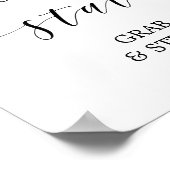 水彩ピンク＆ゴールドセルフィーステーションサイン ポスター (角)