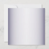 水彩ピンク フラワー ゴールド パープル ブライダル シャワー 招待状 (裏面)