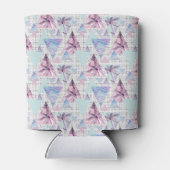 水彩ピンク&ブルーパームツリーパターン 缶クーラー (裏面)