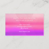 水彩ピンク モダン 名刺 (裏面)