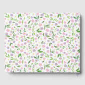 水彩ピンク&紫フローラシグネチャー結婚ズ ゲストブック (裏面)