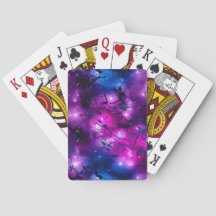 水彩ピンク、紫、青の大理石銀河系