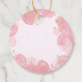 水彩ピンク&金ゴールドグリッターエレガント有難う フェイバータグ (裏面)