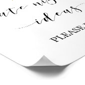 水彩ピンク&金ゴールドデート夜のアイディアサイン ポスター (角)