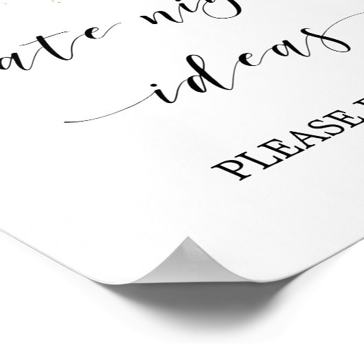 水彩ピンク&金ゴールドデート夜のアイディアサイン ポスター (角)