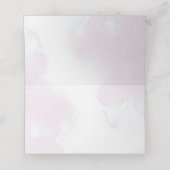 水彩ピンク&金ゴールドフローラ結婚の座席表 プレイスカード (内部開封)