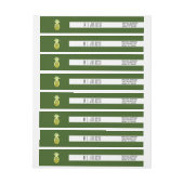 水彩ピンポはっきりしたリ緑結婚のロゴ ラップアラウンドラベル (シート)