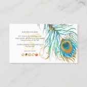 水彩ピーコックプルーム+フィリグリースワール  名刺 (裏面)