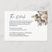水彩ピーチピンクウェディング情報詳細 エンクロージャーカード (正面)