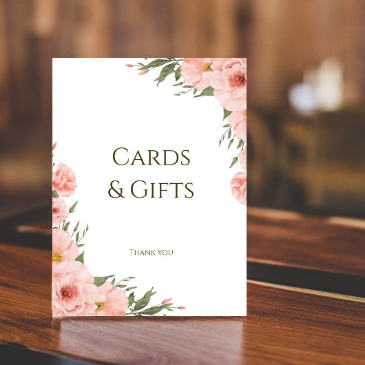 水彩ピーチフローラカスタマイズ可能ポスター ポスター