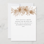 水彩ピーチベージュグレーフローラありがとう 招待状 (裏面)