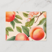 水彩ピーチ赤ちゃんシャワーおむつラッフル エンクロージャーカード (裏面)