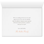 水彩ピーチ&ミントフラワークロスバプテスマ写真 (内部横(下))