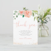 水彩ピーニーユーカリプスグリーンエリーありがとう サンキューカード (スタンド正面)