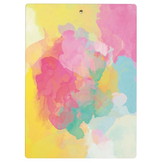 水彩ピ絵を描ンククイエローブルーパステル クリップボード (裏面)
