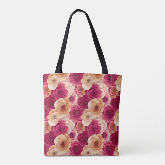 水彩ピ鮮やかク絵を描ク春の花 トートバッグ (裏面)