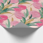 水彩ピ鮮やかク絵を描ク春の花 ラッピングペーパー (角)