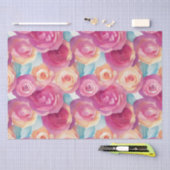 水彩ピ鮮やかク絵を描ク春の花 薄葉紙 (クラフト)