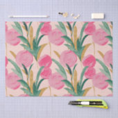 水彩ピ鮮やかク絵を描ク春の花 薄葉紙 (クラフト)