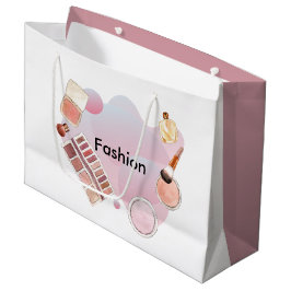 水彩ファッションのロゴ ラージペーパーバッグ