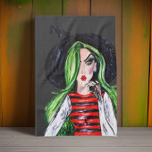 水彩ファッションウィッチハロウィーン キッチンタオル