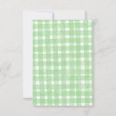 水彩ファッションガールと緑パーソナライズされた サンキューカード (裏面)