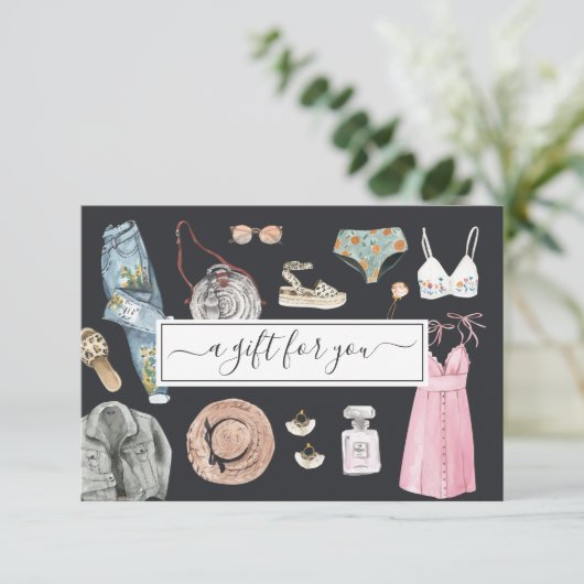 水彩ファッションデザイン | ギフト券 (スタンド正面)