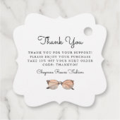 水彩ファッションデザイン |ビジネスつるラベル フェイバータグ (裏面)