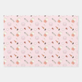 水彩ファッションパターン ラッピングペーパーシート (正面2)