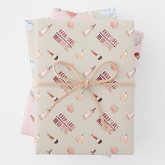 水彩ファッションパターン ラッピングペーパーシート (インサイチュ)