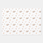 水彩ファッションパターン ラッピングペーパーシート (正面2)