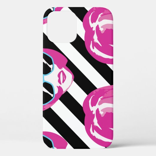 水彩ファッション女子顔パターン Case-Mate iPhoneケース (裏面)