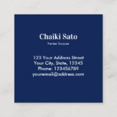 水彩ファッション設計者 スクエア名刺 (裏面)