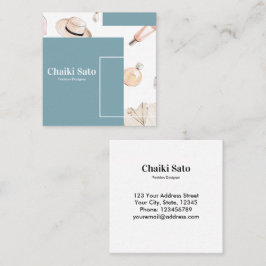 水彩ファッション設計者 スクエア名刺