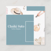 水彩ファッション設計者 スクエア名刺 (正面)