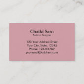 水彩ファッション設計者 名刺 (裏面)