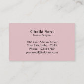 水彩ファッション設計者 名刺 (裏面)