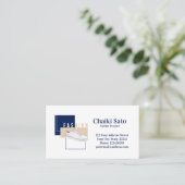 水彩ファッション設計者 名刺 (スタンド正面)