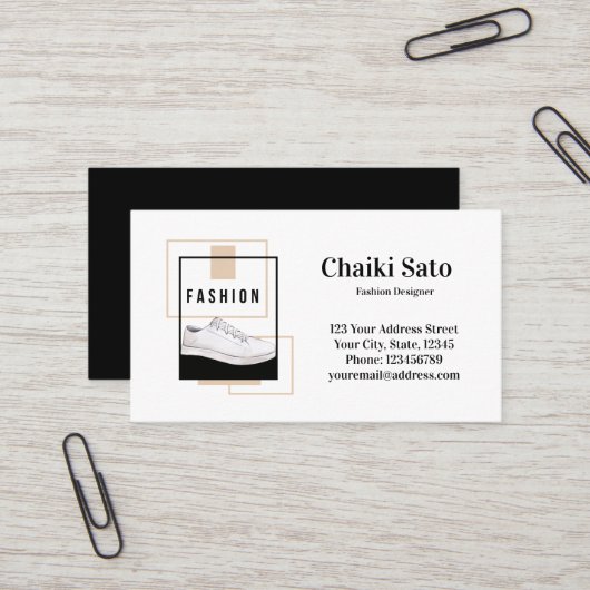 水彩ファッション設計者 名刺 (正面/裏面インサイチュ)