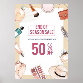 水彩ファッション販売 ポスター