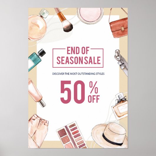 水彩ファッション販売 ポスター (正面)